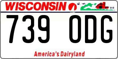 WI license plate 739ODG