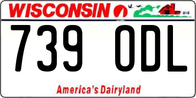 WI license plate 739ODL
