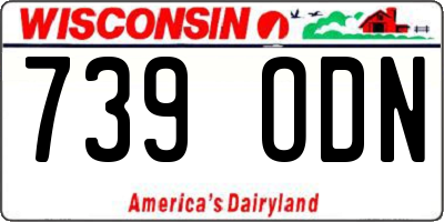 WI license plate 739ODN