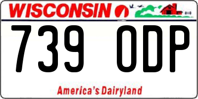 WI license plate 739ODP