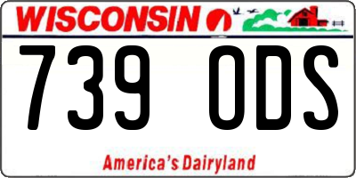WI license plate 739ODS
