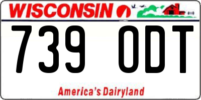 WI license plate 739ODT
