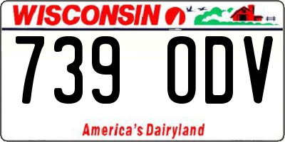 WI license plate 739ODV