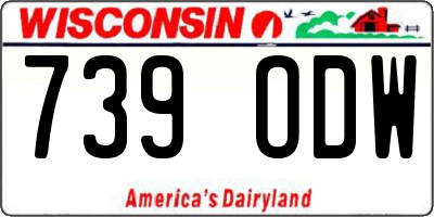 WI license plate 739ODW