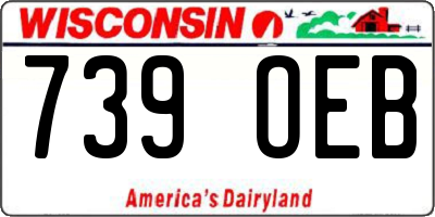WI license plate 739OEB