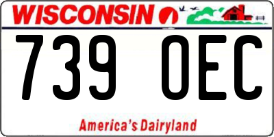 WI license plate 739OEC