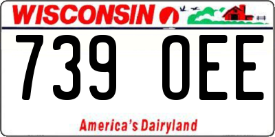 WI license plate 739OEE