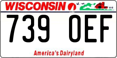 WI license plate 739OEF