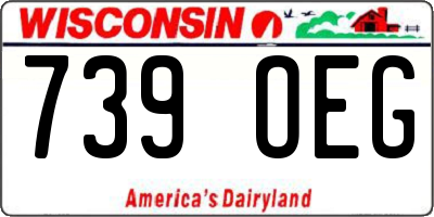 WI license plate 739OEG