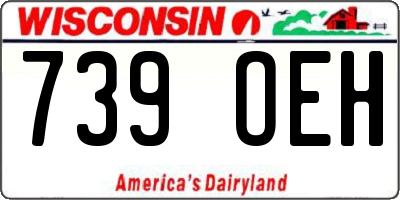 WI license plate 739OEH