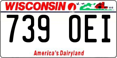 WI license plate 739OEI