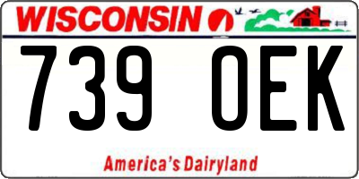 WI license plate 739OEK