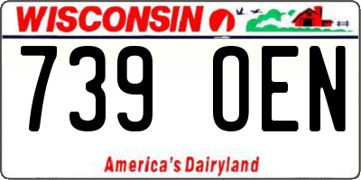 WI license plate 739OEN