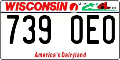 WI license plate 739OEO
