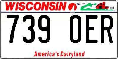 WI license plate 739OER