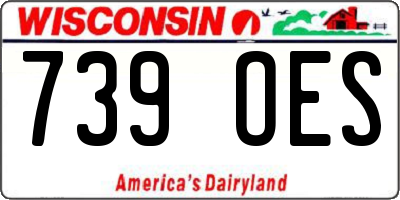 WI license plate 739OES