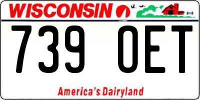 WI license plate 739OET