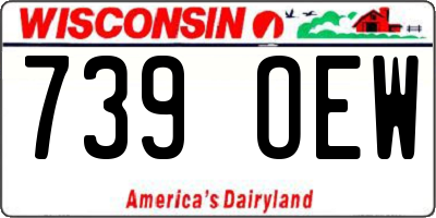WI license plate 739OEW