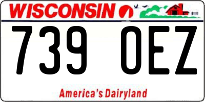 WI license plate 739OEZ