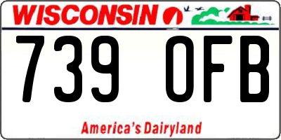 WI license plate 739OFB