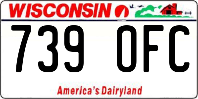 WI license plate 739OFC