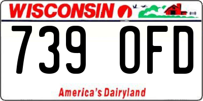 WI license plate 739OFD