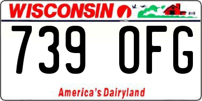 WI license plate 739OFG