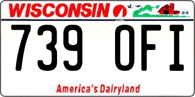 WI license plate 739OFI