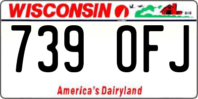 WI license plate 739OFJ