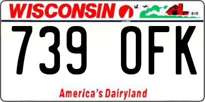 WI license plate 739OFK