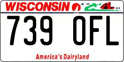 WI license plate 739OFL