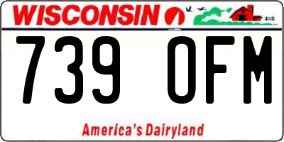 WI license plate 739OFM
