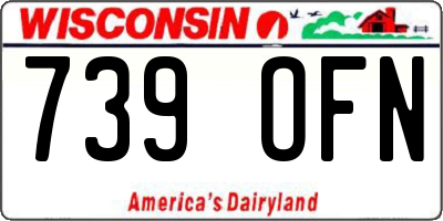WI license plate 739OFN