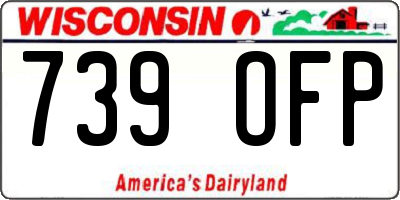 WI license plate 739OFP