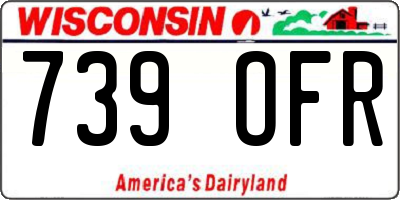 WI license plate 739OFR