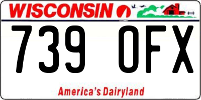 WI license plate 739OFX