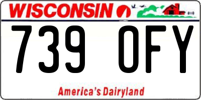 WI license plate 739OFY