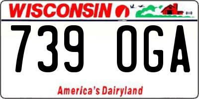 WI license plate 739OGA