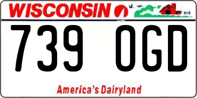 WI license plate 739OGD