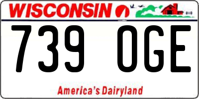 WI license plate 739OGE