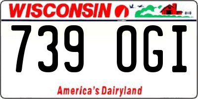 WI license plate 739OGI