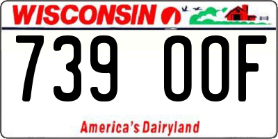 WI license plate 739OOF