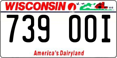 WI license plate 739OOI