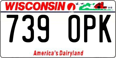 WI license plate 739OPK