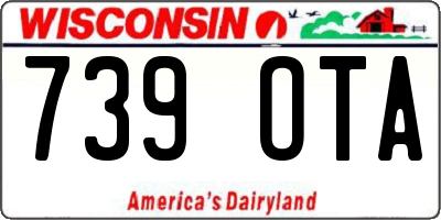 WI license plate 739OTA