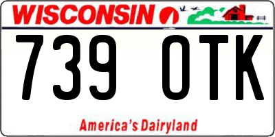 WI license plate 739OTK
