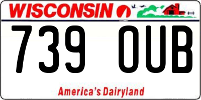 WI license plate 739OUB