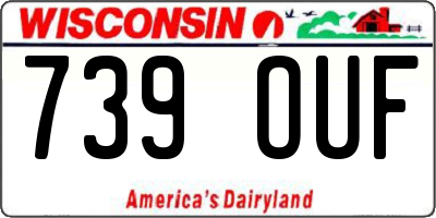 WI license plate 739OUF