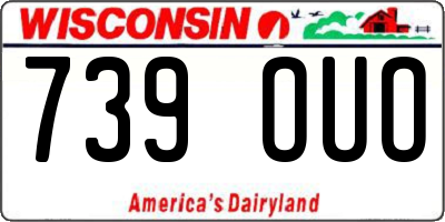 WI license plate 739OUO