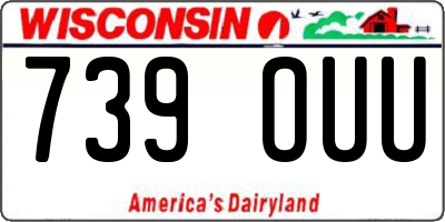 WI license plate 739OUU